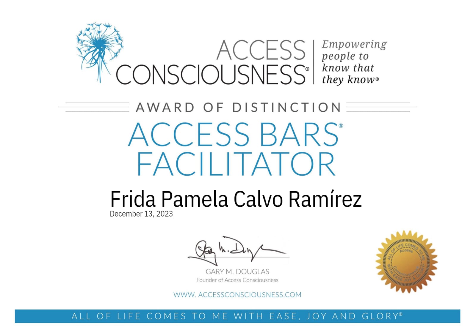 Frida Pamela Calvo Ramirez - Certificado De Barras De Access